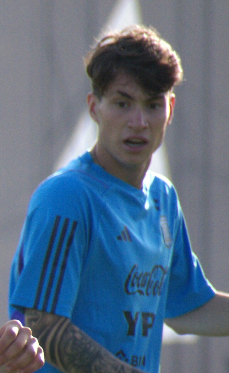 Matías Soulé en un entrenamiento de la Selección Argentina Sub-20