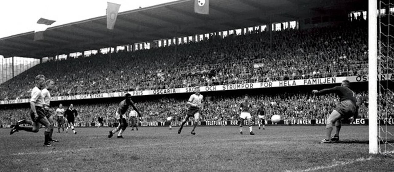 Pelé en la final del Mundial de 1958